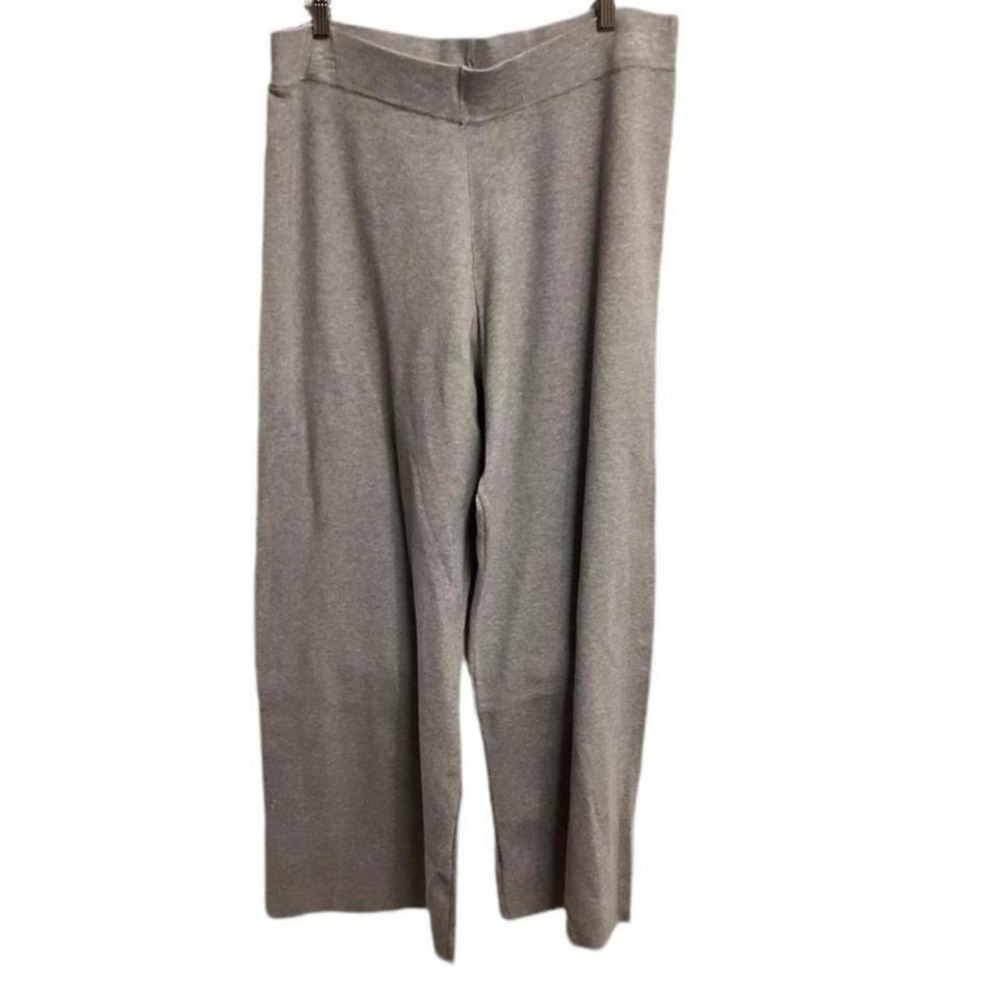 Cara‎ Santana gray palazzo pants/ wide leg ankle elastic waist size 2X